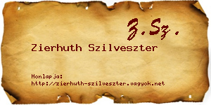 Zierhuth Szilveszter névjegykártya